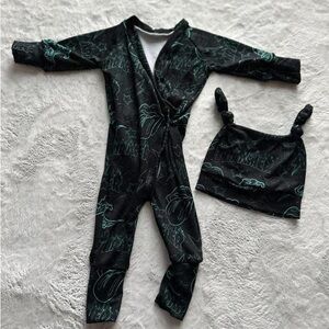 Custom River Romper + Double Knotted Hat